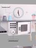 Children's Nordic Style Wooden Play Kitchen Set with Fridge and Oven