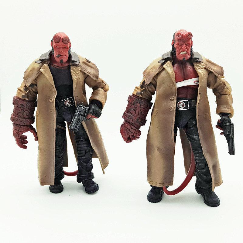 Mezco Studio Хеллбой 7 дюймов Фигурка Аниме Вариант в Тренче Хеллбой Самаритянин ПВХ Фигурка Хеллбоя Модель Игрушка Кукла Коллекционный Подарок