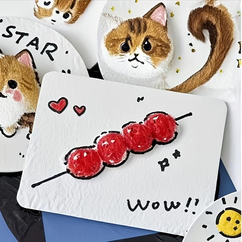 DIY 3D Art Paper, 10pcs Water-Activated Expansion Drawing Paper, Handmade 3D Foam Texture Creative Painting Paper