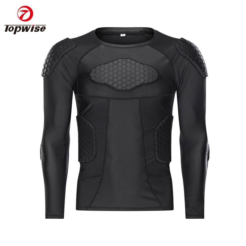 Mens Long Sleeve Protective Sports Suit Ice Hockey Skiing Goalkeeper Football With Chest Waist Elbow Pads