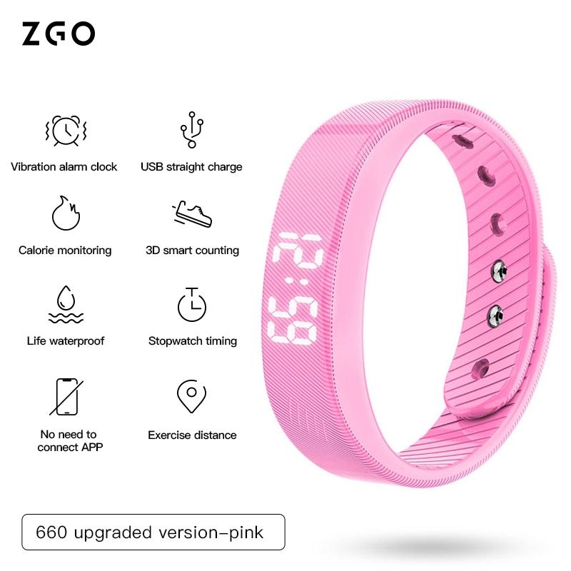 ZGO Многофункциональный спортивный браслет для отслеживания здоровья, водонепроницаемые спортивные часы Ip67, подходят для мужчин и женщин, 4 варианта цвета 660X