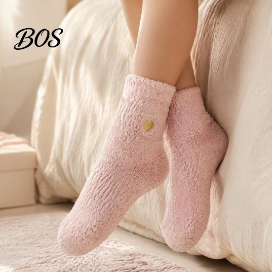 Cloud Like Thick Velvet Socks 1 Pair Women's Fuzzy Slipper Socks, Soft Plush Warm Thermal for Cold Floors Winter Home Sleeping Fluffy Cozy Fleece Crew