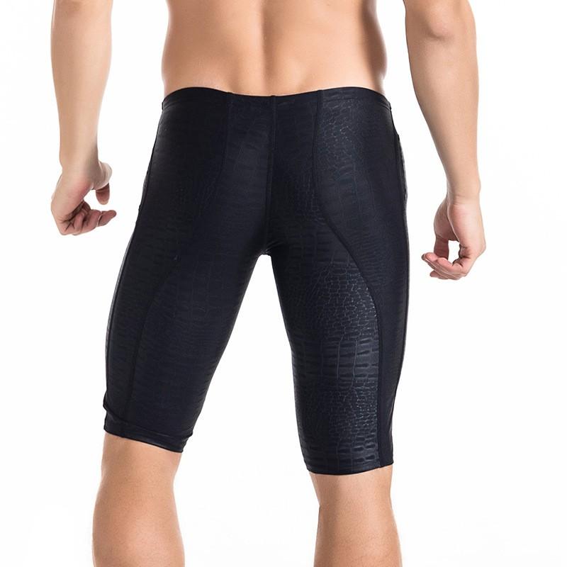 Mens Quick-Dry Swimming Trunks Solid Color Nylon Swimwear Water Sports