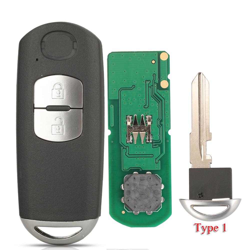 jingyuqin 2/3 Buttons Smart Key Fob 433Mhz ID49 For MAZDA CX-3 Axela CX-5 Atenza Model SKE13E-01 SKE13E-02 Car Remote Control