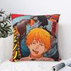 Shonen Jump Человек-бензопила Квадратные наволочки Дэнджи Почита Манга Дьявол Макима Аниме Чехлы для подушек Наволочка для дома 18"