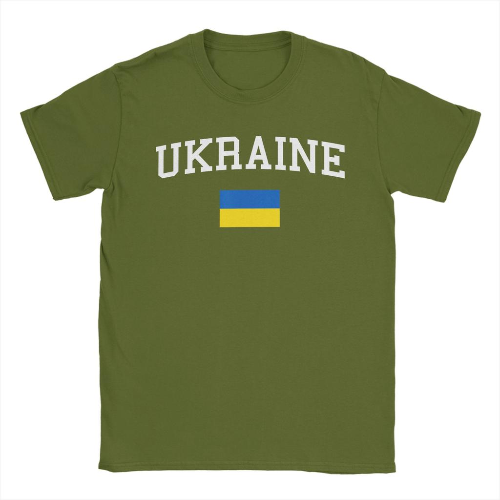 Большая футболка Летняя Украинский флаг Украина Новинка Футболки Хлопковая футболка для мужчин Большой размер 6XL Футболки с коротким рукавом
