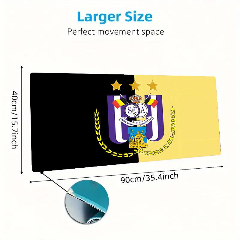 RSC Anderlecht Print Cushion Non-slip Laptop Tablet Big Mousepad XXL Mat Mini PC Playmat With Lock edge
