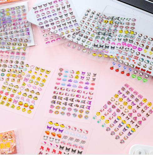 Kids Nail Stickers – 13.4 7.8 cm Decorative Sticker Sheets for Children, Assorted Patterns