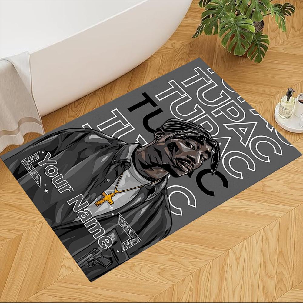 2pac Customize Your Name Carpet Suitable for Decorate room Study room Game Room Playrooms Antislip Carpet Decorate Offices