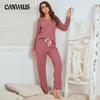 Autumn Women's Fashion New Long Sleeve Trousers Home Pajamas Set