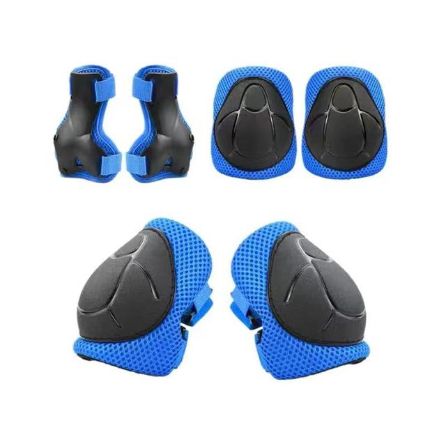 6 Pieces Children's Sports Roller Skating Skateboard Protective Gear Knee Pad Hand Elbow Pads
