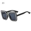 Bling Crystal Sunglasses for Kids Fashion Rhinestone Square Sun Glasses Children Trendy Retro Sparkling Shades UV400 Eyewear