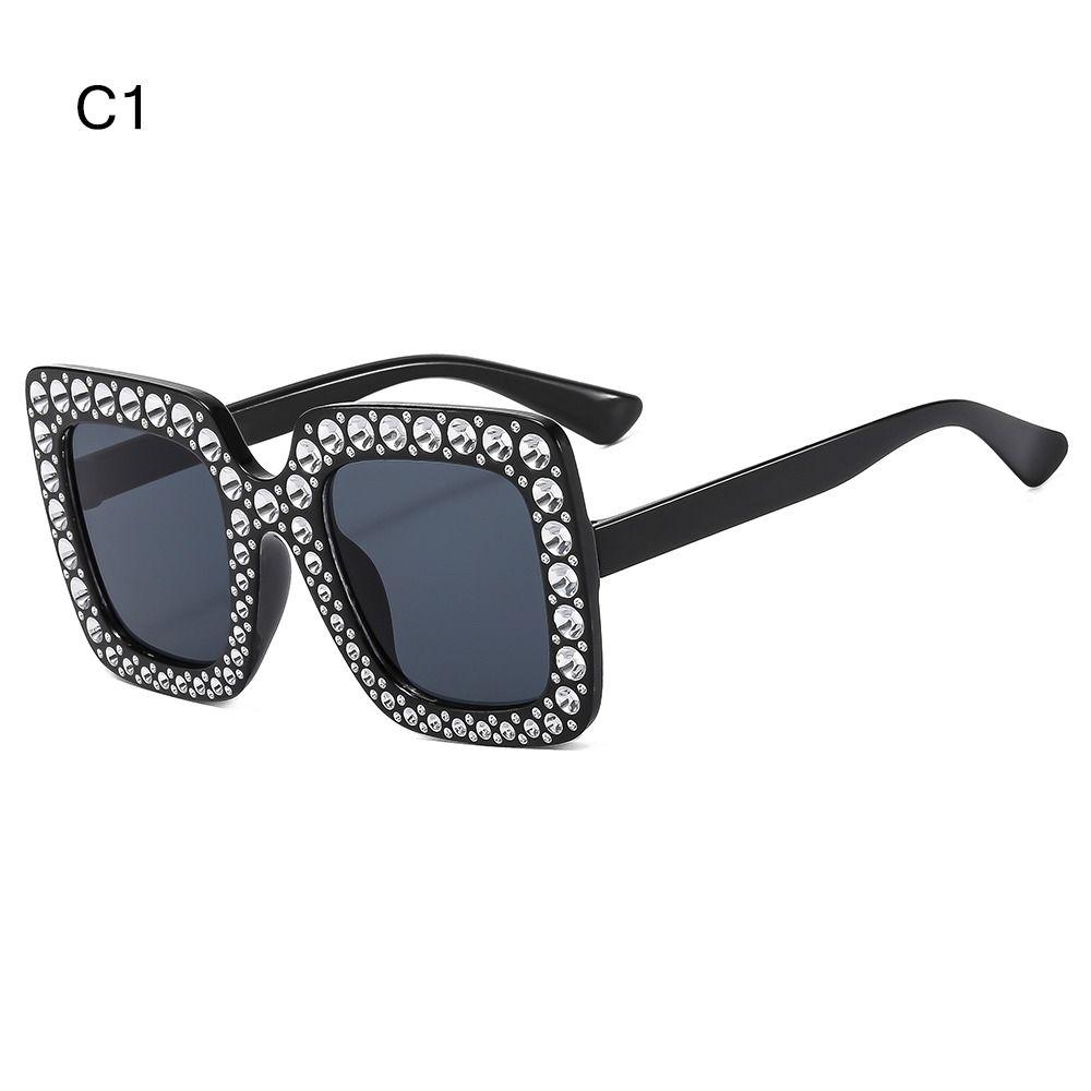 Bling Crystal Sunglasses for Kids Fashion Rhinestone Square Sun Glasses Children Trendy Retro Sparkling Shades UV400 Eyewear