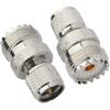 onelinkmore UHF Adapters Mini UHF Male to UHF Female SO239 PL259 Connector RF Coax Adapter Pack of 2
