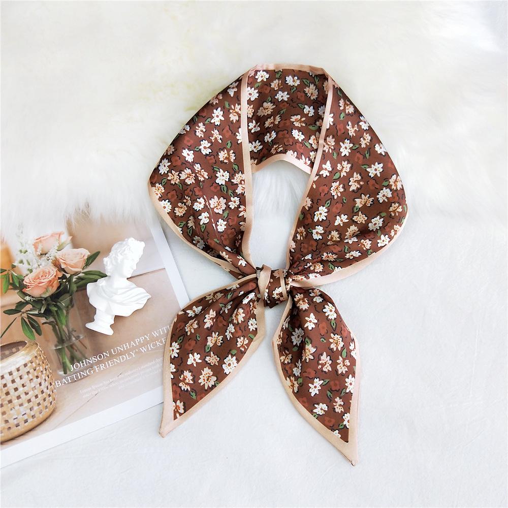 Двусторонний остроконечный шарф для женщин на весну и осень. Тонкая и длинная лента для сумки на запястье. Универсальный декоративный маленький шарф.