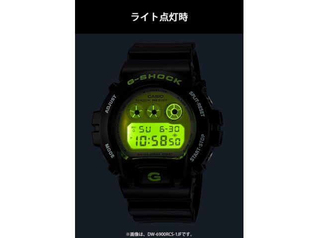 Casio G-SHOCK DW-6900RCS-1JF CRAZY COLORS 2024 цифровые часы черный x зеленый 50 мм
