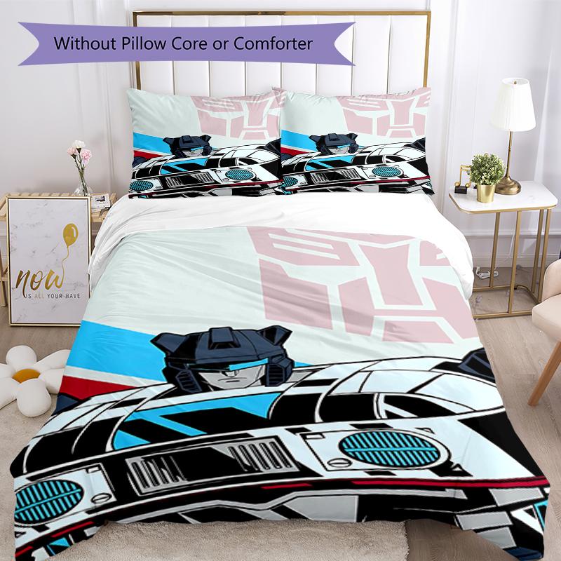 3pcs Transformers Bedding Set Duvet Cover Closure Includes 1 Duvet Cover & 2 Pillowcases, Soft and Comfortable for All Seasons.