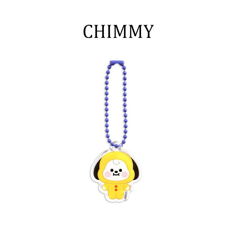 Cute Bt21 Card Holder Keychain Card Suitable For Phone Storage Id Photo Storage Card Bag Keyring Acrylic Cartoon Anime Gift Toy