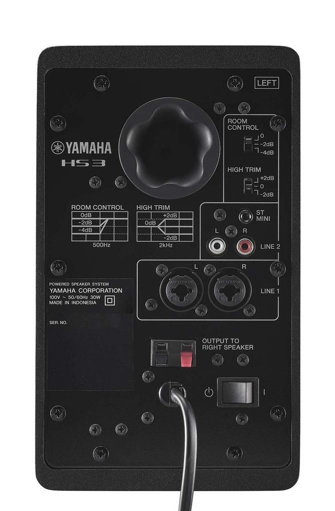 YAMAHA Компактный активный студийный монитор черного цвета, комплект слева и HS3 (1 справа)