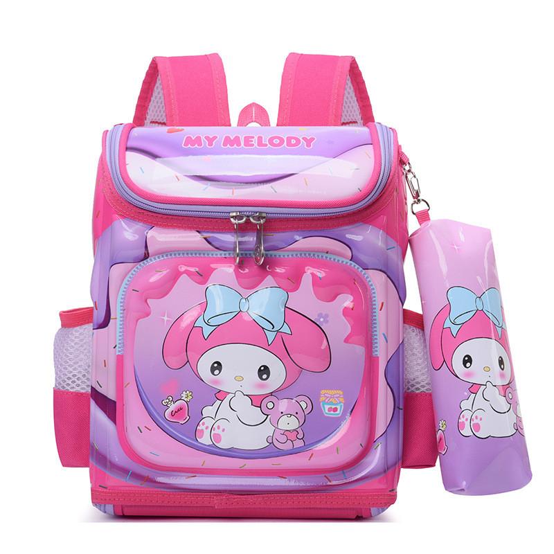 Batman Melody Sofia Labubu Elsa Kuromi Iron Man Backpack With Air Cushion Straps For Middle Class Boys And Girls