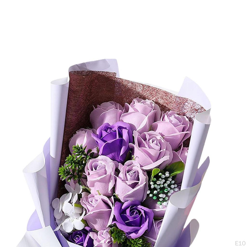 Искусственная цветочная композиция из мыла, лепестки роз, букет для дома и офиса