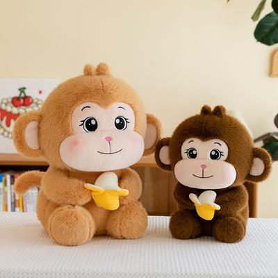Креативная маленькая плюшевая игрушка-обезьянка, подушка для сна, милая кукла-обезьянка с бананом, детская кукла, успокаивающая кукла, подушка-игрушка