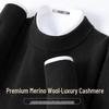 Мужской кашемировый свитер с круглым вырезом из толстой шерсти
