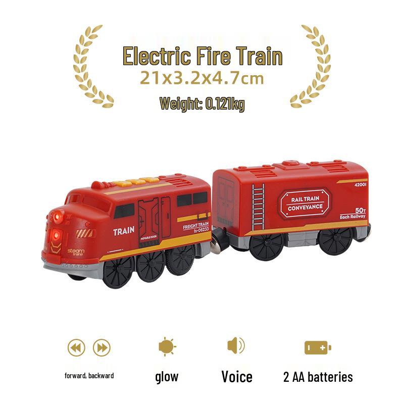 Electric Ride-On Train Set for Kids - Compatible with Thomas Brio Mi Rabbit Wooden Tracks