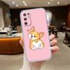 UP23 Cute Corgi dog Transparent Phone Case for Samsung Galaxy A04 A04S A14 A23 A34 A54 M23 M33 M52 M53