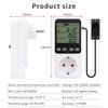 Digital Temperature Humidity Controller LCD Display Thermostat Timer Socket  Heating Cooling Alarm With Temperature Sensor