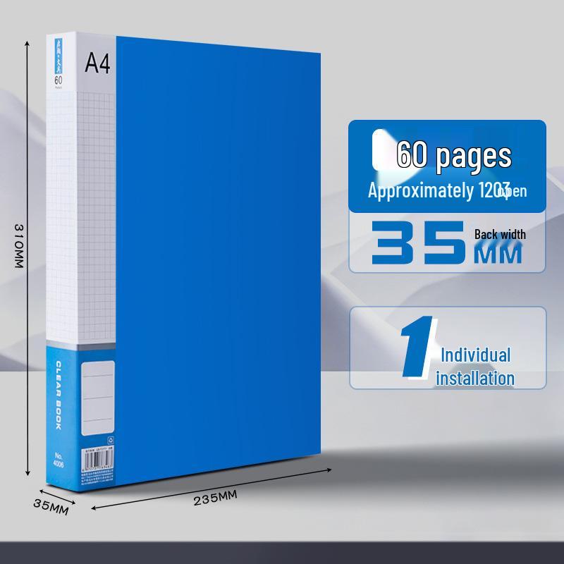 A4 Transparent Multi-layer Document Binder for Office and Study Supplies
