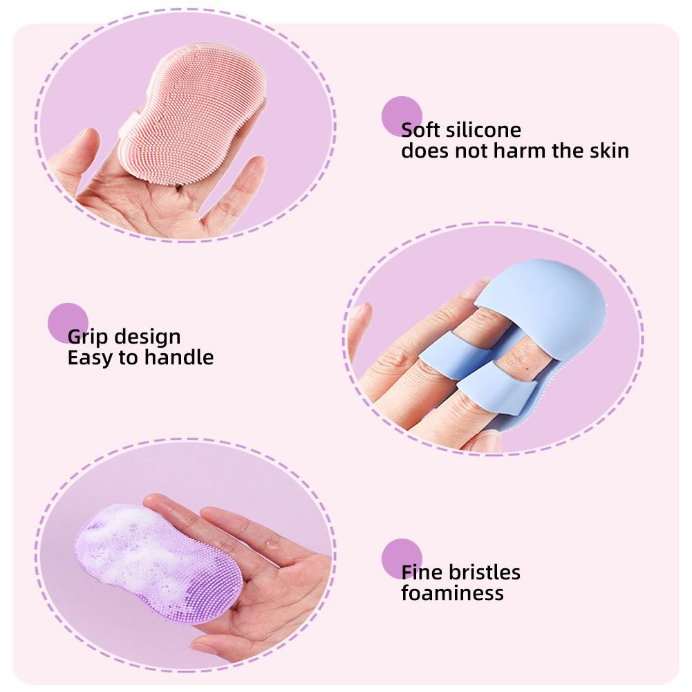 Силиконовый чехол для пальцев щеточка для лица мягкая, приятная для кожи щетка для снятия макияжа очищающая щетка для лица портативная прочная очищающая массажная щетка