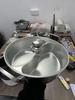 Индукционная кастрюля для хот-пота Shabu-Shabu из нержавеющей стали 304 - Двухсекционная конструкция, Безопасная для вкуса, Для домашнего использования