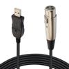Microphone Link Adapter Cord XLR Female To USB MIC Link Black Cable Line