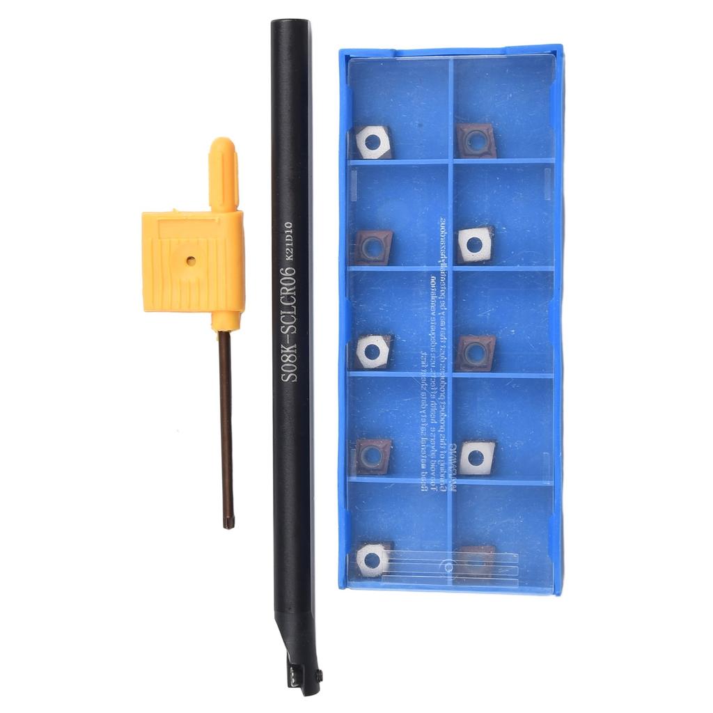 8mm S08K-SCLCR06 Lathe Turning Holder Boring Bar + CCMT060204 Rt CCMT21.51