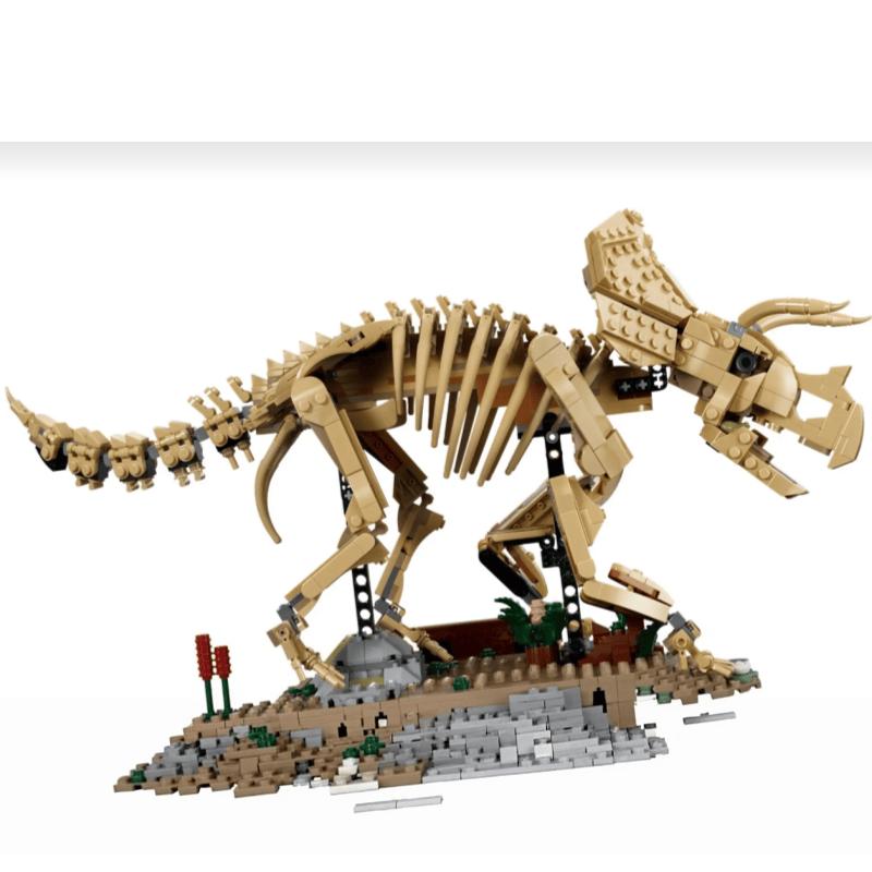 2026 New Product Film and Television Series Building Blocks Triceratops Dinosaur Fossil 1154 Pcs Suitable for Birthday Gift