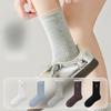 Spring and Autumn Thin Socks for Women, Sweet Lace Lace Cotton Mid-calf Socks, Embroidered Heart Letters, Pile Socks for Women