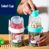 Carry Breakfast Cup Salad Cups Portable Yogurt Cereal Oatmeal Snacks Parfait Containers Salad Dressing Holders with Lid Forks