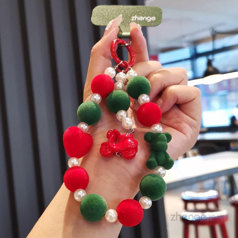 New Year's Red Lion Lucky Mobile Phone Lanyard ins Fashion Women's Fortune Bracelet Mobile Phone Case Pendant Beaded Chain Short