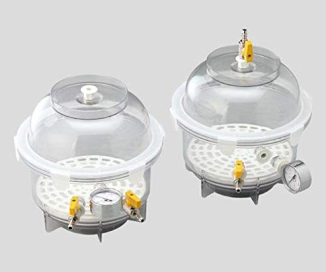 AS ONE Формованный вакуумный эксикатор с манометром РВД-250 /2-931-03