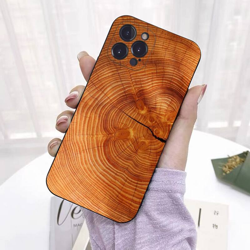 Чехол для телефона с текстурой дерева, мягкий силиконовый для iPhone 14 13 12 11 Pro Mini XS MAX 8 7 6 Plus X 2020 XR Shell