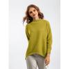 Autumn Winter Vintage Loose Large Sleeve Top Solid Color Pullover Knitwear Half High Collar Sweater