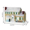 Christmas Village House LED Lighted Desk Building Resin House Statue Ornaments for Tabletop