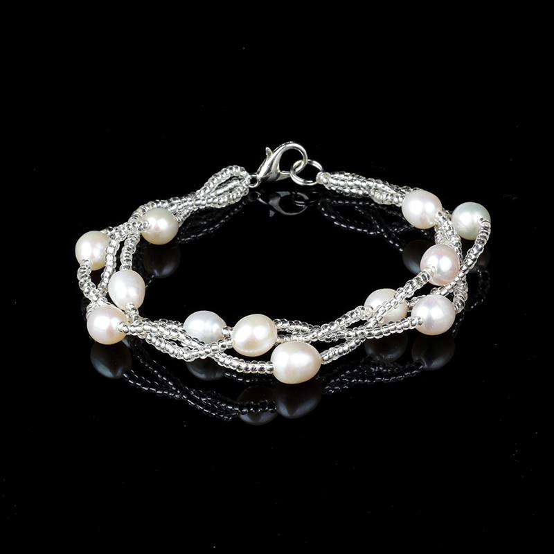 Браслет из натурального пресноводного жемчуга с природным газом для женщин ;S Новые ювелирные изделия Изысканные подруги