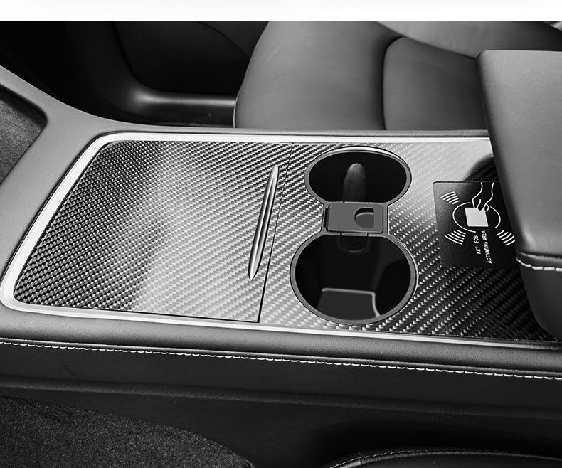 Real Carbon Fiber Center Console Trim for Tesla Model 3/Y