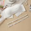 Strapless Bra for Women Front Buckle Push-Up Underwear No Wire Pull Up Non-Slip Bandeau Bra
