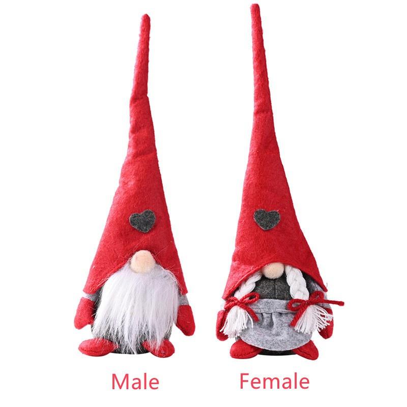 Christmas Faceless Gnome Doll Handmade Swedish Santa Gnome Plush Christmas Ornaments Decoration