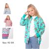 Куртка бомбер (девочки) – Стильный принт, Мягкая ткань двойного переплетения, Повседневная одежда, Любой сезон, 6404-055-5 HC