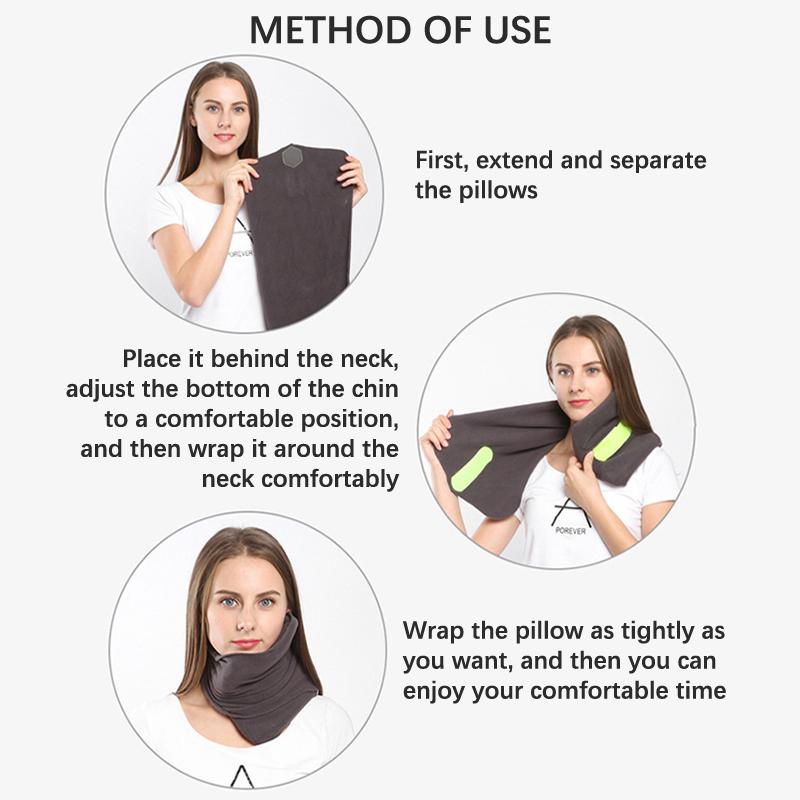 Soft Support Neck Pillow Vc Shape Neck Protection Pillows Relief Orthopedic Pain Portable Travel Office Car Comfy Sleep Headrest