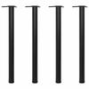 VidaXL 4 Height-Adjustable Table Legs 870 Mm Black